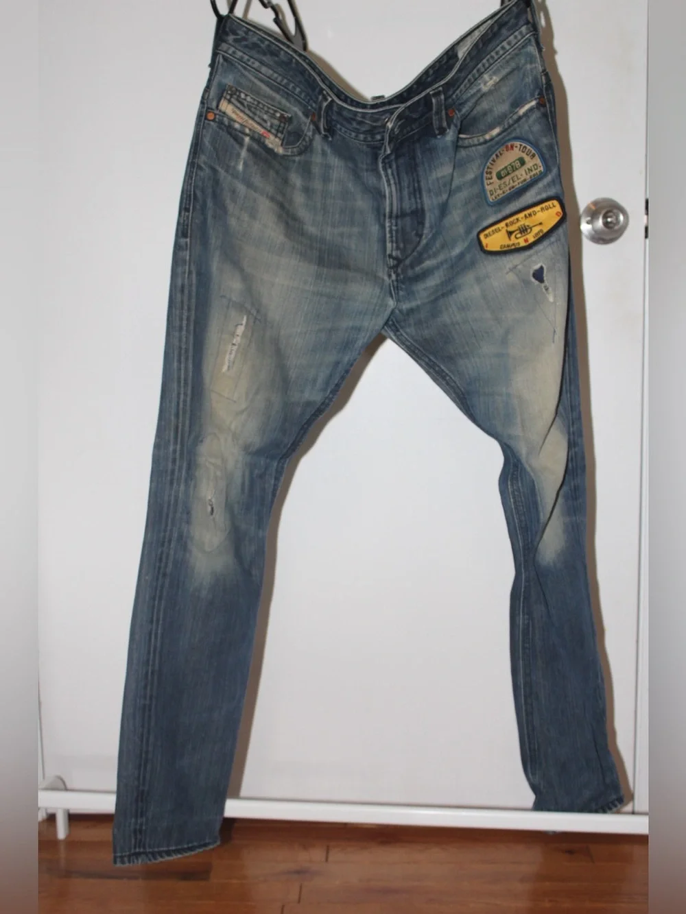 VINTAGE Thrifted distressed Y2K Men’s Diesel Patchwork denim